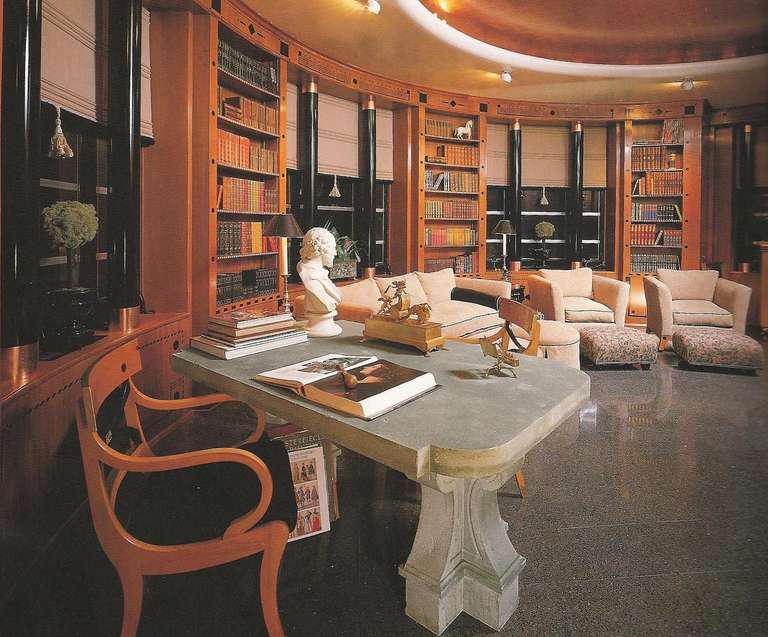 Faux Stone Table or Desk in 18th c. Classical English Coade Stone Style