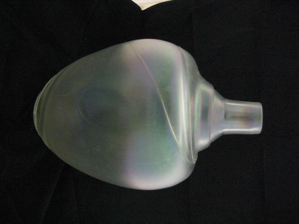 Swedish 1950 Boda Iridescent 'Thumbprint' Art Glass Vase Signed by Artist B. Vallien For Sale