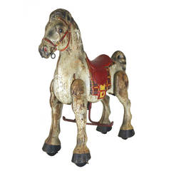 Vintage English Folk Art Child's Toy Riding Horse Great for Display