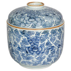 Chinese Blue and White Bowl and Cover, circa 1740