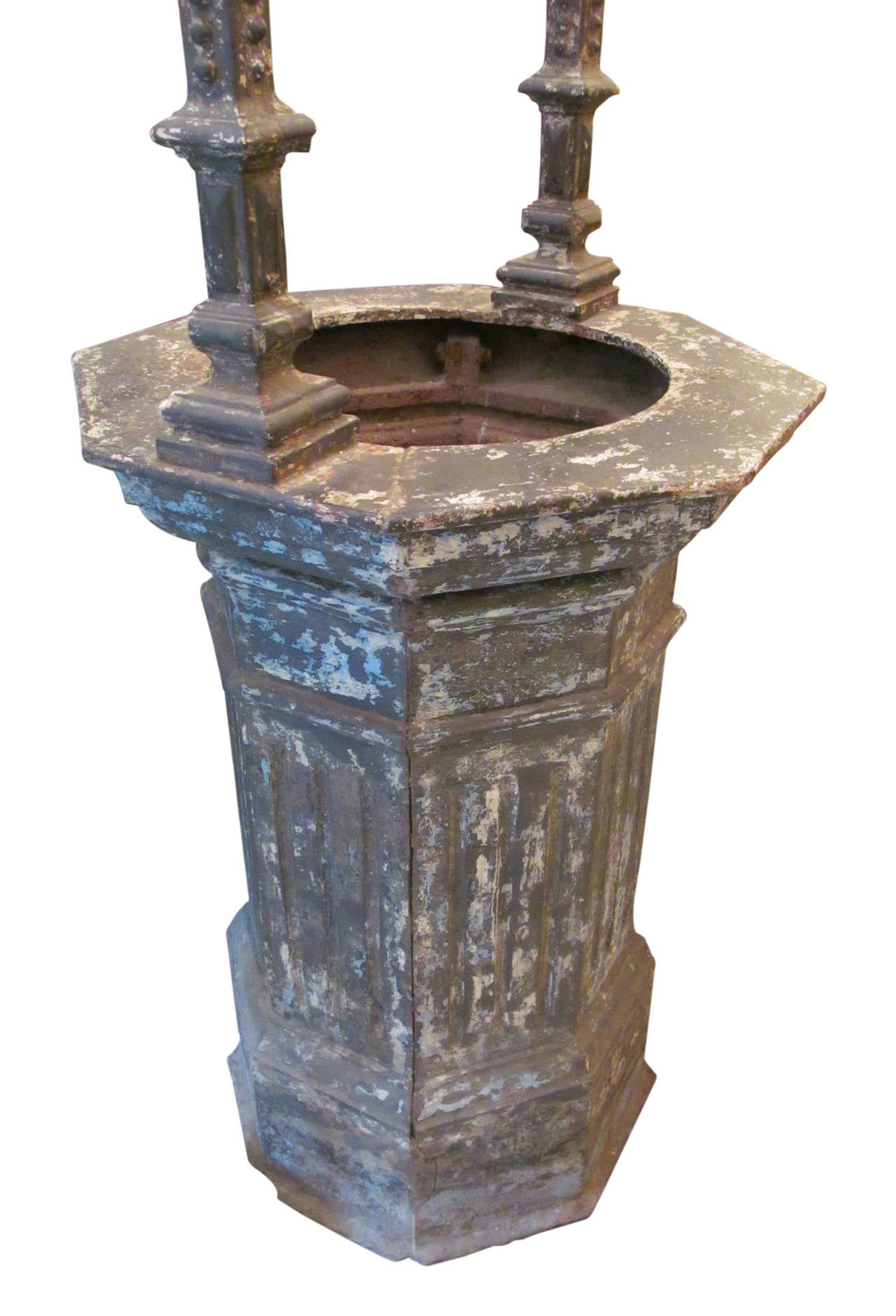 This antique standing wishing well displays beautiful patina and whimsical charm. Originally from Buenos Aires circa 1910-1920. This item can be viewed at our 5 East 16th Street, New York City location.