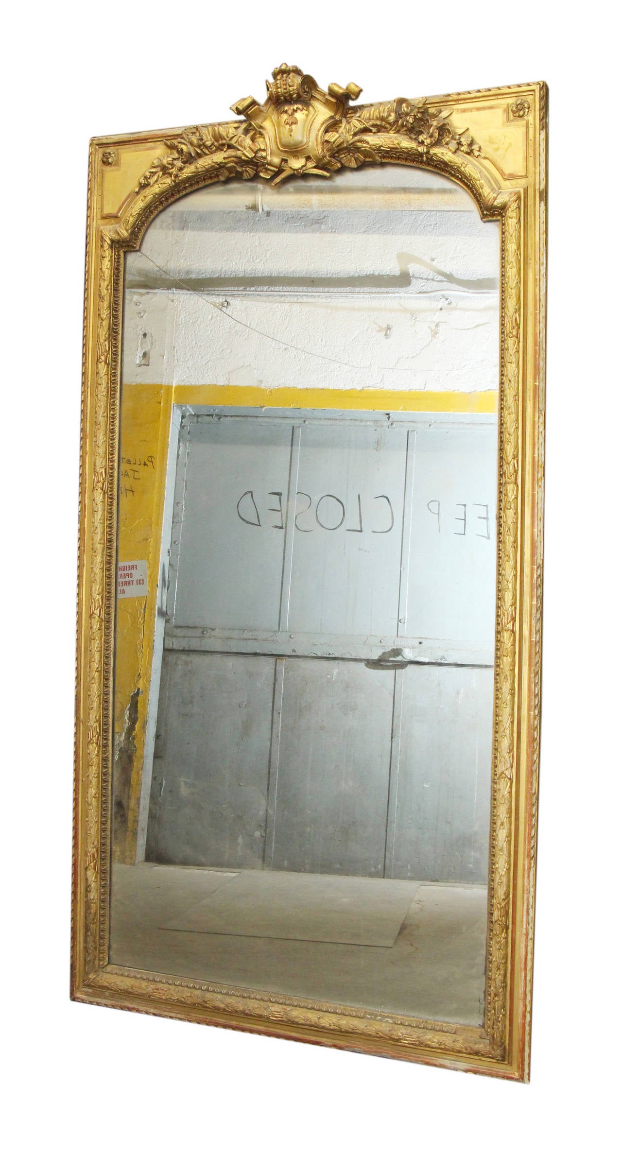 Turn of the century mirror from a French chateau. This item can be viewed at our 5 East 16th Street, New York location.
