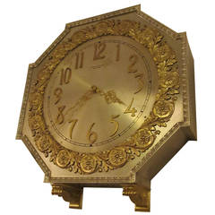 Slivered Bronze Tiffany Studio Wall Clock, Circa 1910