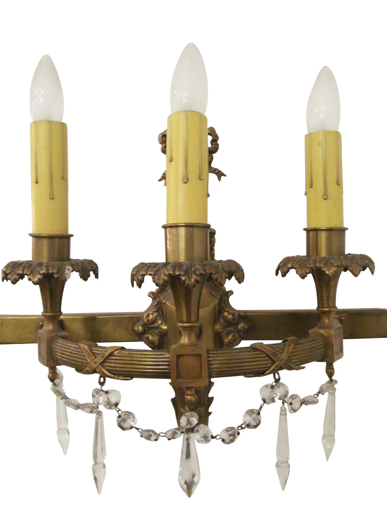 Early 20th Century 1920s Pair of Bradley and Hubbard Wall Sconces For Sale