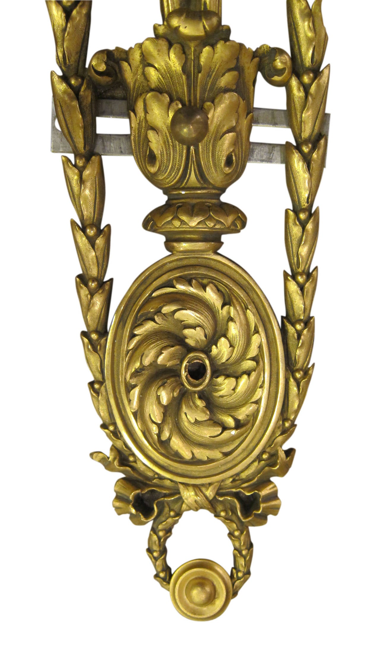 American 1900s Pair of Louis XVI Style Gilded Bronze Sconces by E. F. Caldwell