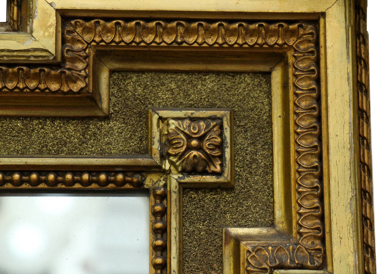 1930s Ornate French Mirror Made from Carved Wood and Plaster 1