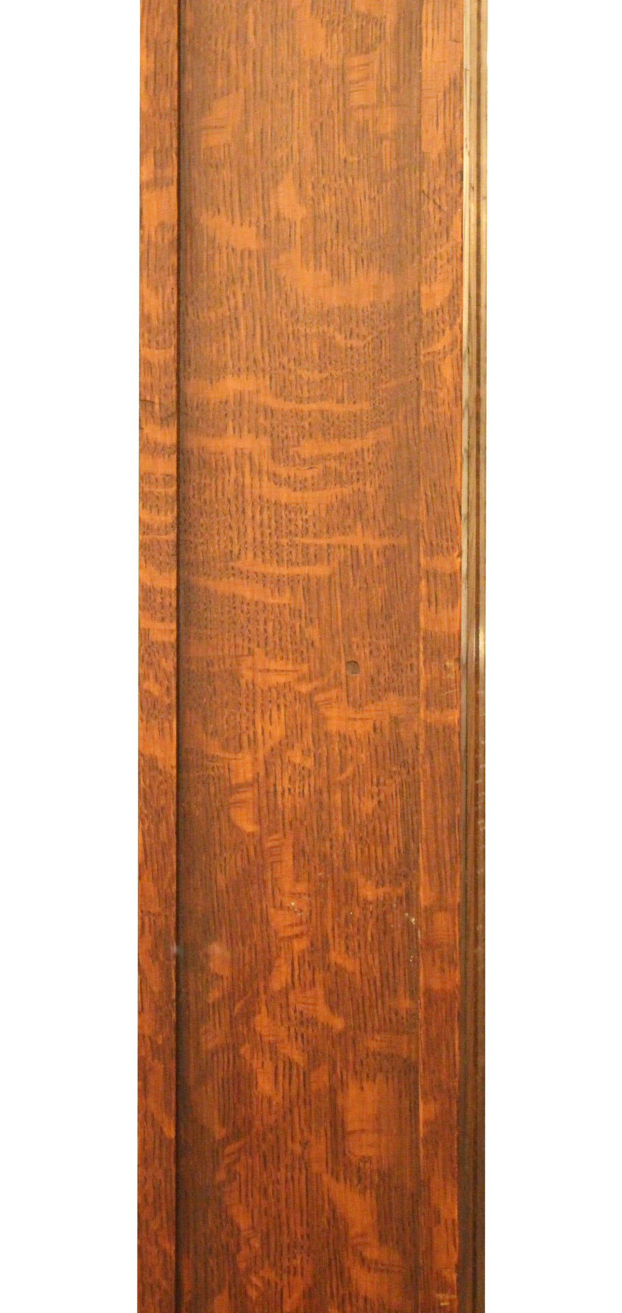 American 1930s Tiger Oak Molding Mirror with Ornate Carved Grapes and Grapevine