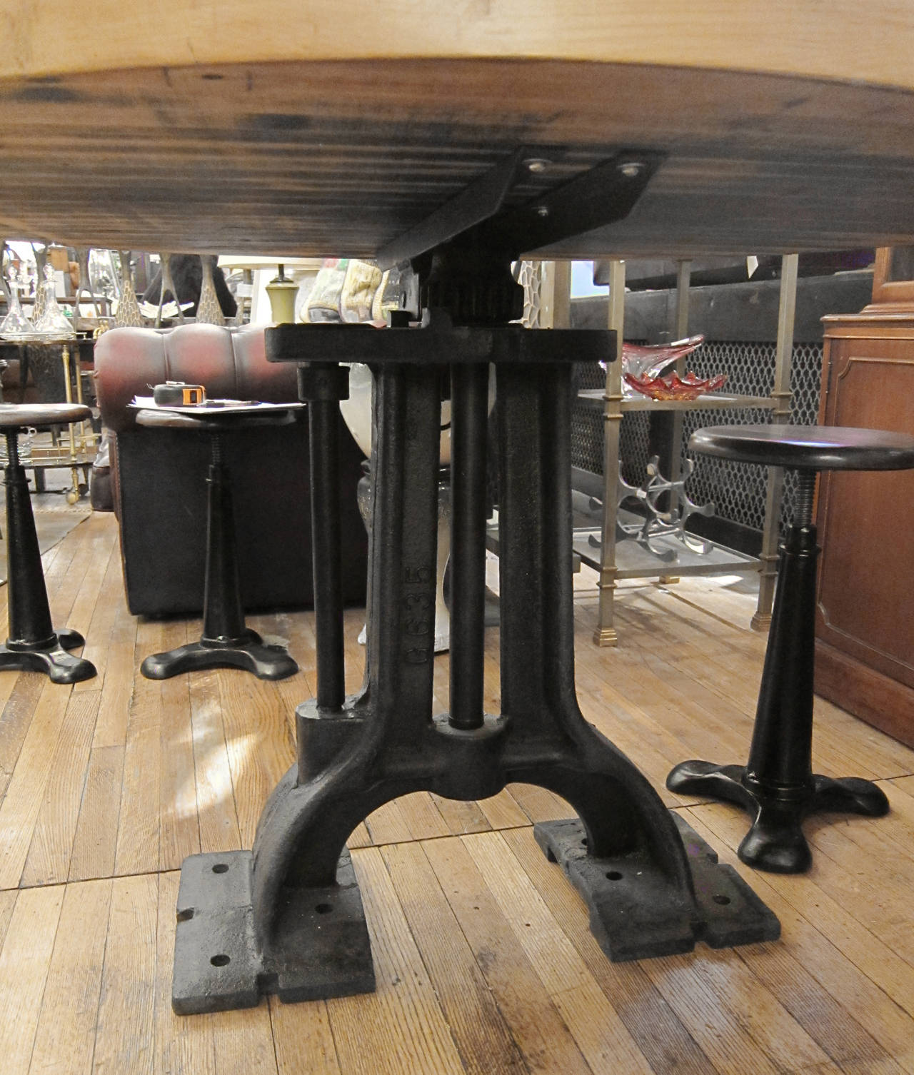 butcher block table round