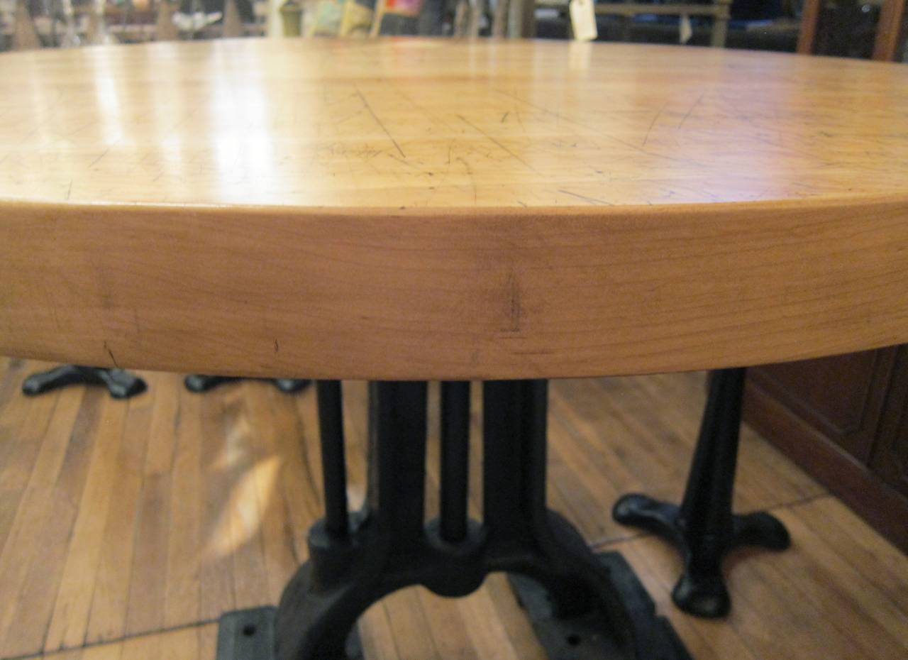 round butcher block kitchen table