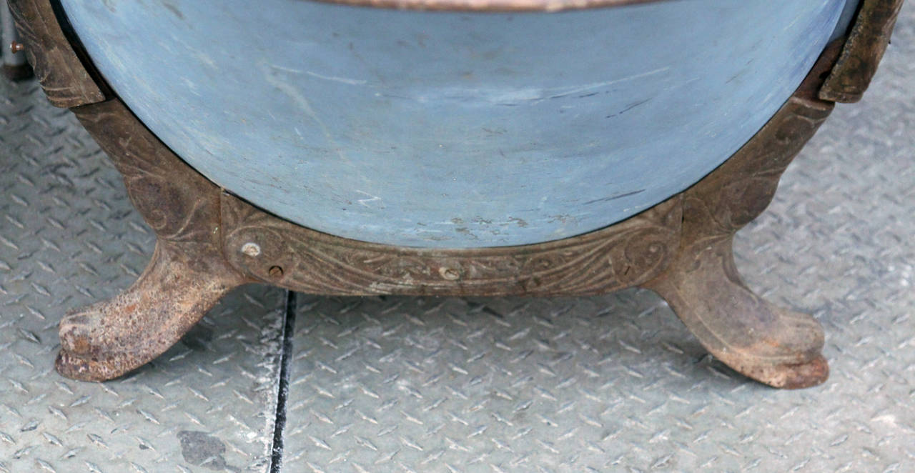 antique metal bathtub