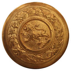 Ornate Bronze Standing Lion Door Knob