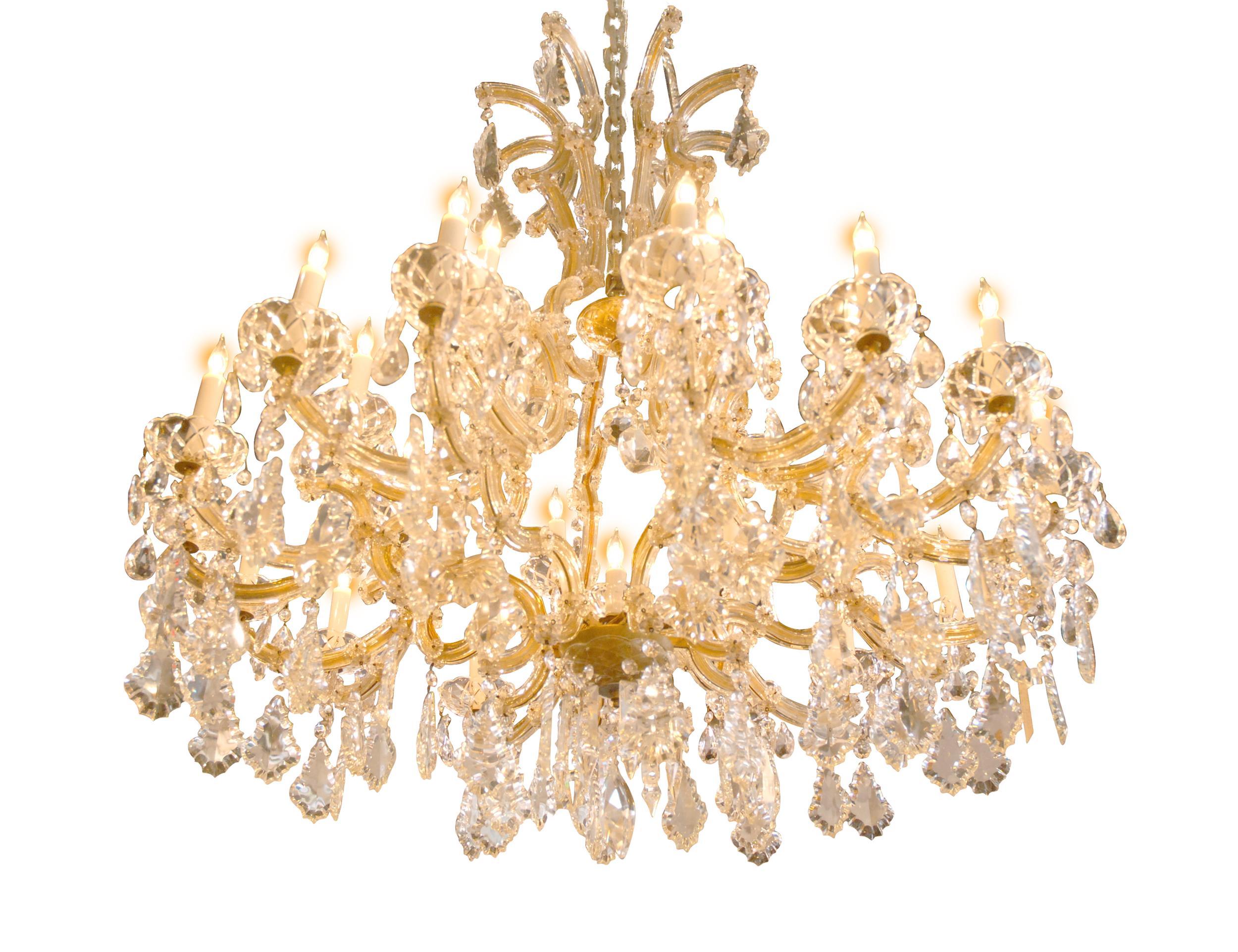 Marie Therese Crystal and Glass Chandelier