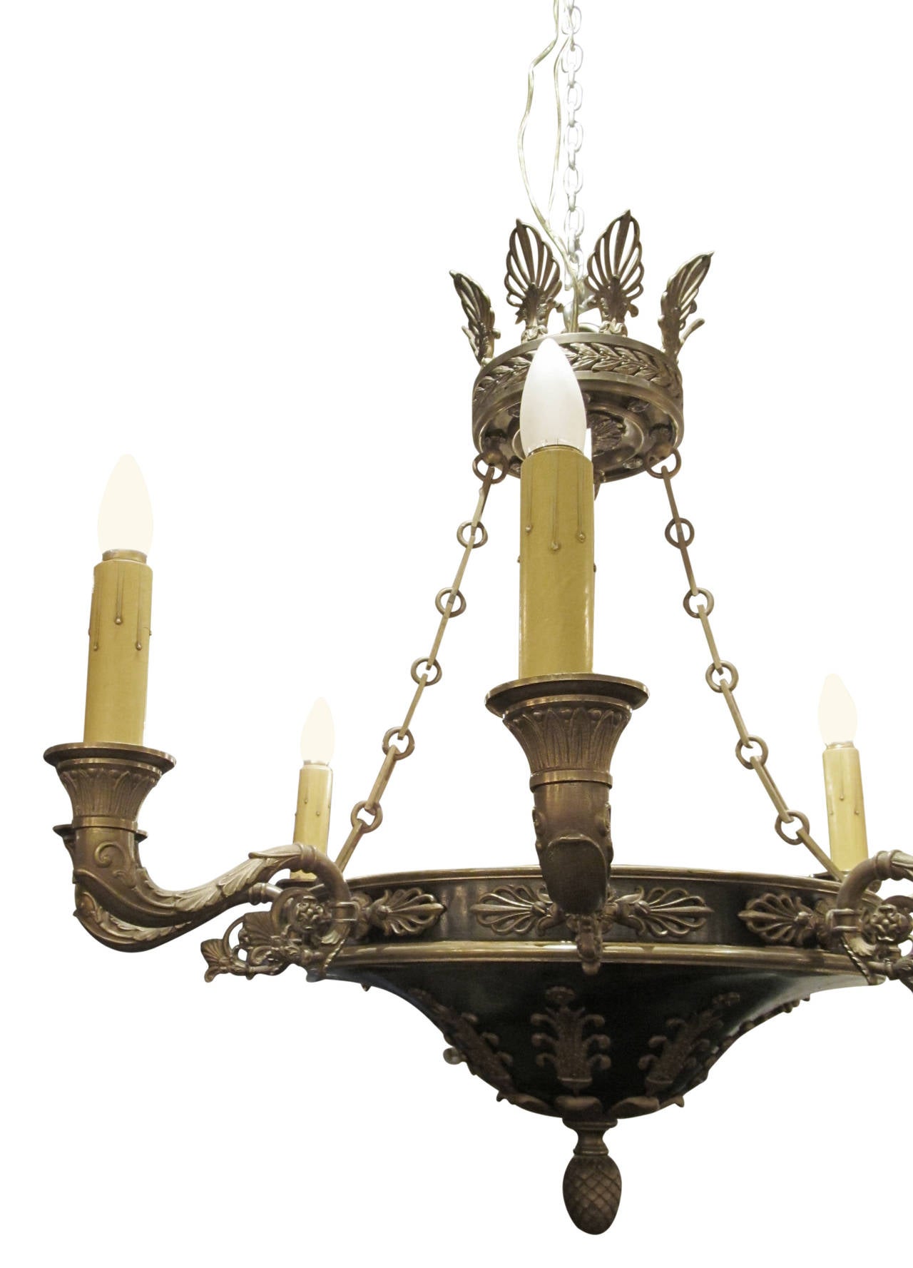 Empire style chandelier salvaged from the Palmer House Hotel in Chicago, IL. This item can be viewed at our 5 East 16th St, Union Square location in Manhattan.