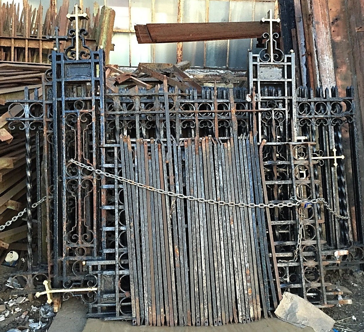 1880s Church Cast Iron Fencing, Gates and Posts from Pacific St. in Brooklyn, Ny 3