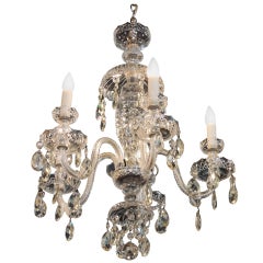 Used Waterford Five-Arm Cut Crystal Chandelier