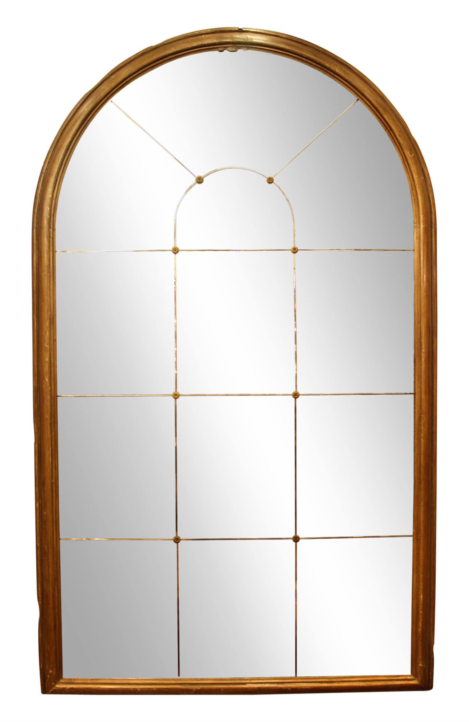 Large Antique Arched Mirror from a New York City Residence