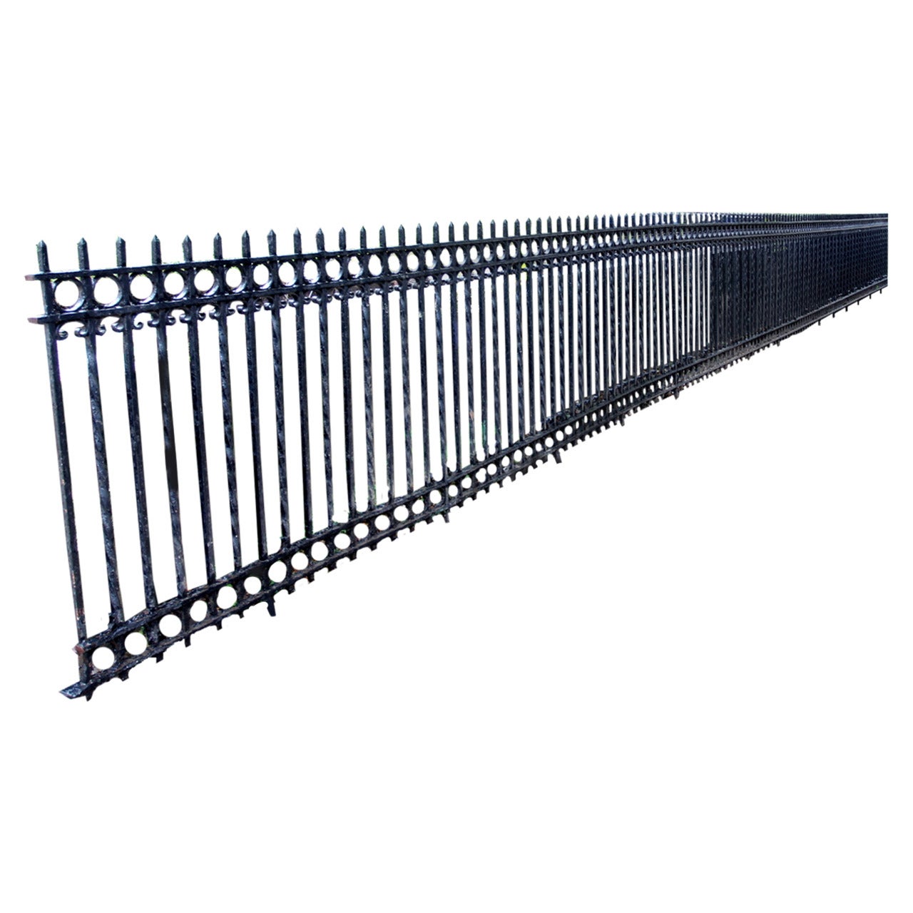1880s Church Cast Iron Fencing, Gates and Posts from Pacific St. in Brooklyn, Ny