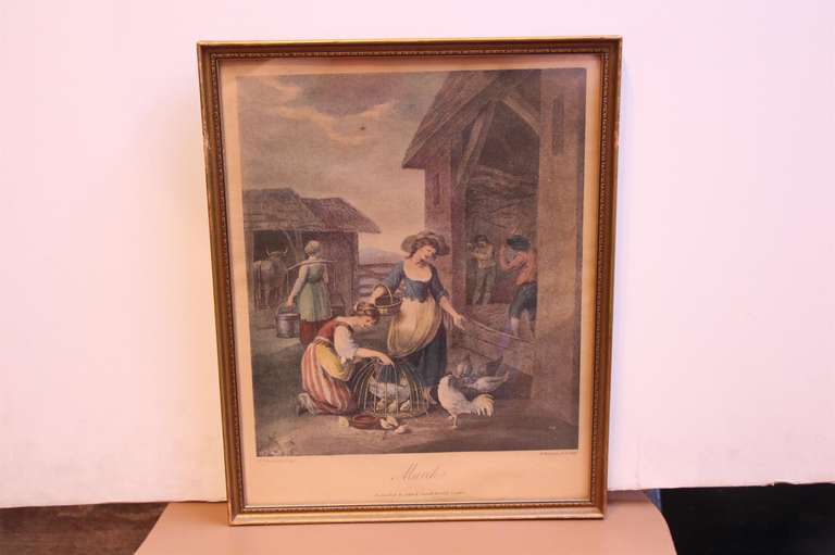 Set of 12 Watercolors Intaglio; 'The Twelve Months' In Good Condition In New York, NY