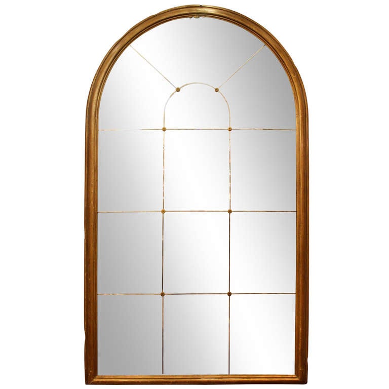 Large Antique Arched Mirror from a New York City Residence For Sale at