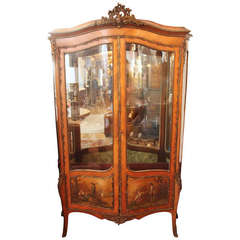 19th Century Antique Two-Door French Display Cabinet or Vitrine by Vernis Martin 6