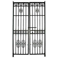 Early 1900s Pair of Wrought Iron Entry Gates signed by Samuel Yellin