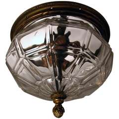 Original Used Flush Mount Light; Perhaps Caldwell from East 83rd St Manhattan
