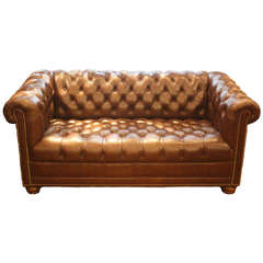 Leather Brown Chesterfield Sofa