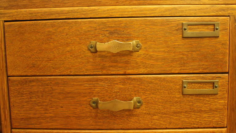 20th Century Early 1900s Oak Modular Library Office File Cabinet