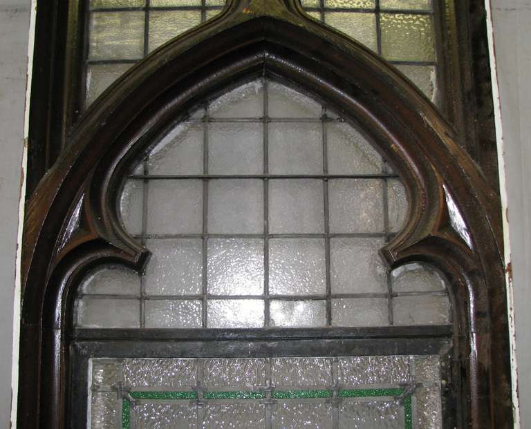 American Gothic Church Window with Leaded Glass