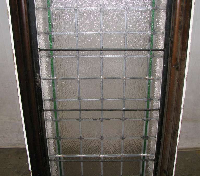 19th Century Gothic Church Window with Leaded Glass
