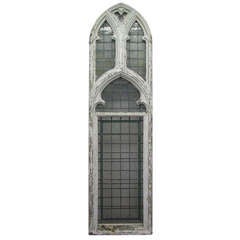 Gothic Church Window with Leaded Glass