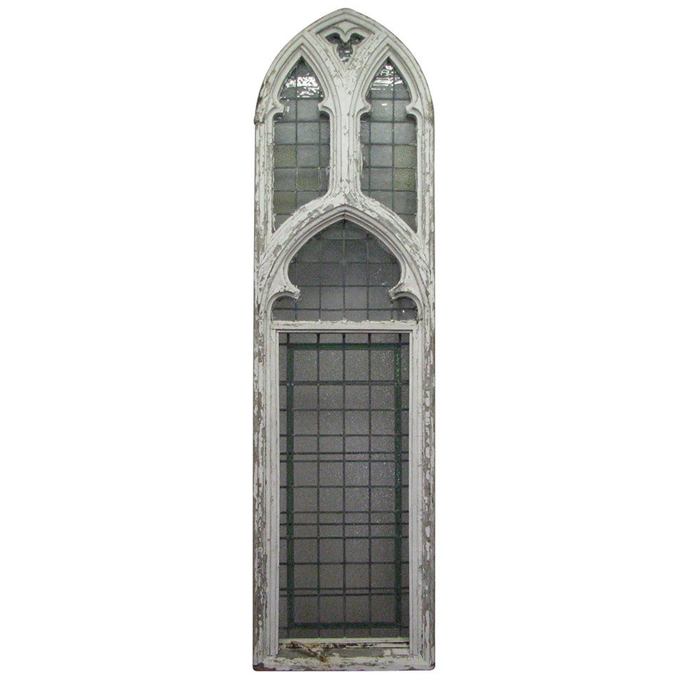 Gothic Church Window with Leaded Glass