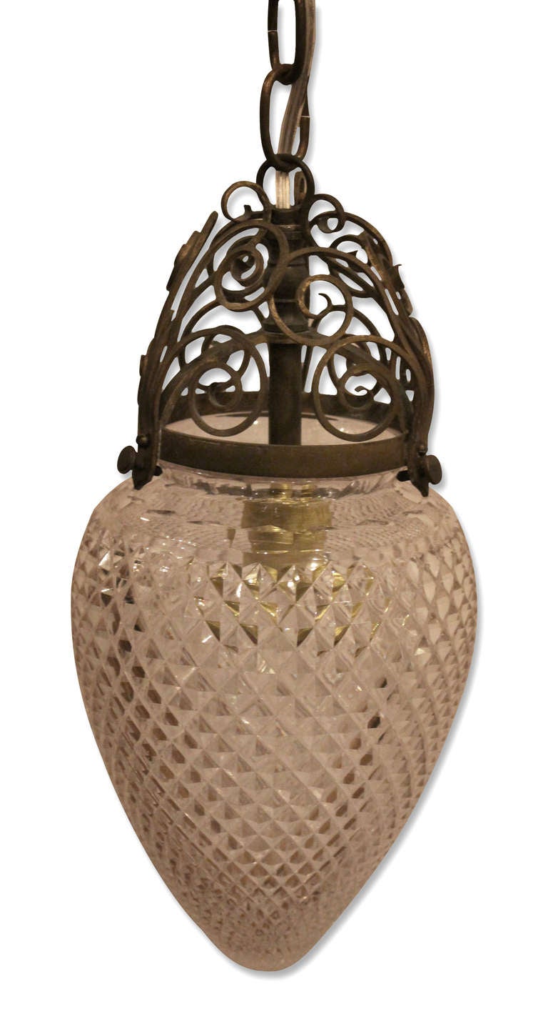 Cut Crystal Egg Pendant Light