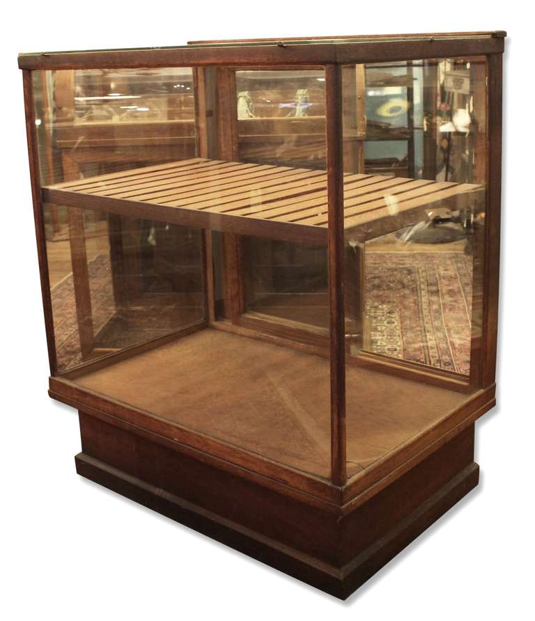 Antique Display Case with One Shelf