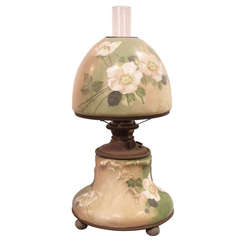 Beautiful Floral Hurricane Lamp