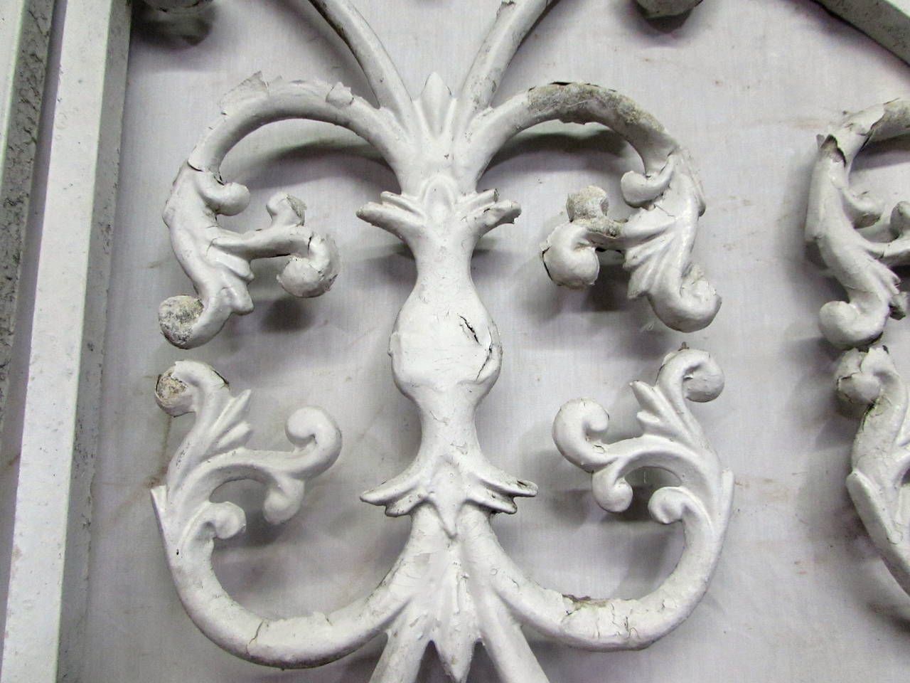 1920s Arched Cast Iron Double Gates with Door Hardware at 1stDibs