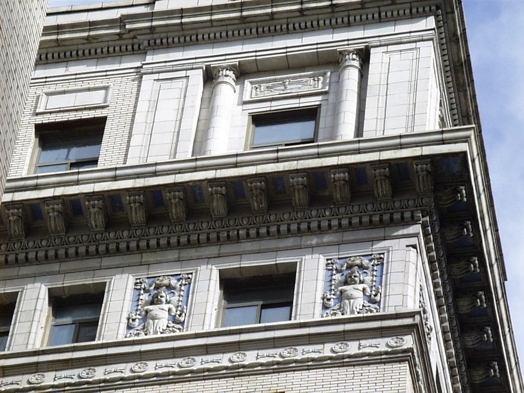 1918 Polychrome Terracotta Cherub Frieze from the Southern Hotel in Baltimore 2