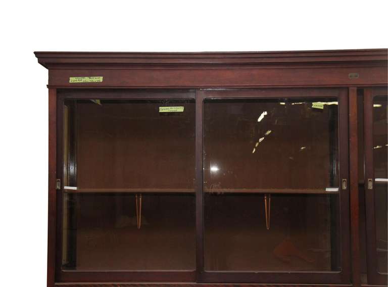 American 19th Century Large Mahogany Display Cabinet For Sale