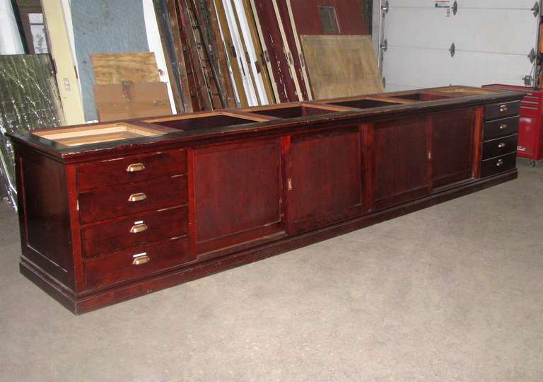 19th Century Large Mahogany Display Cabinet For Sale 3