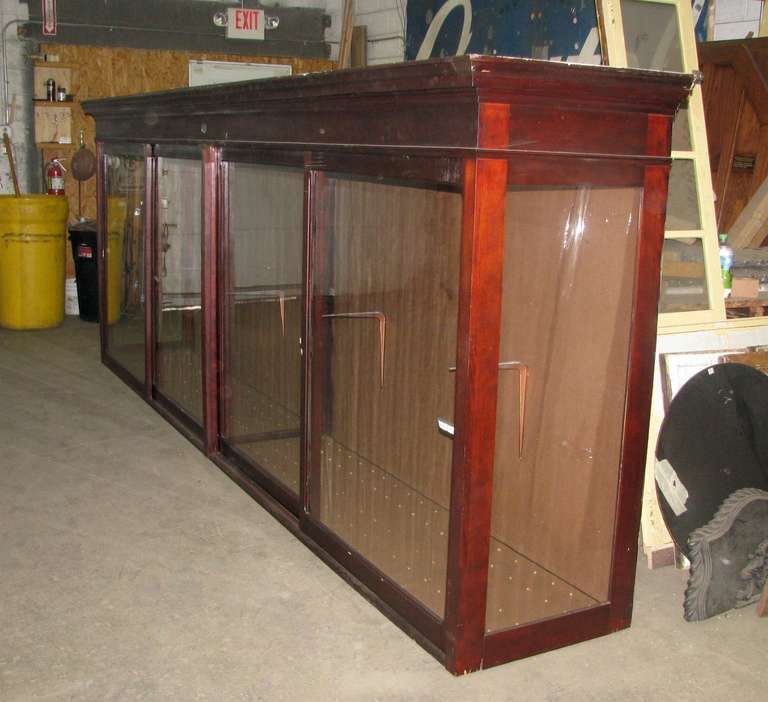 19th Century Large Mahogany Display Cabinet 1