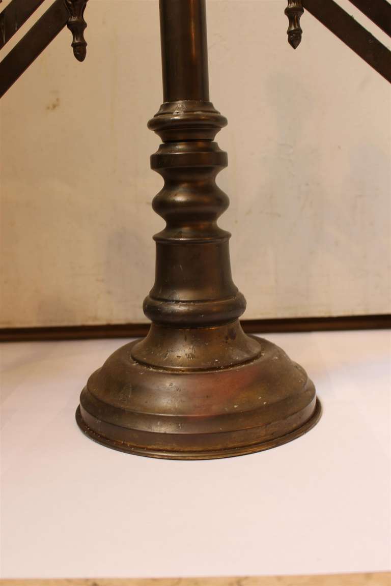 Bronze Pair of Ecclesiastical Benediction Candelabra