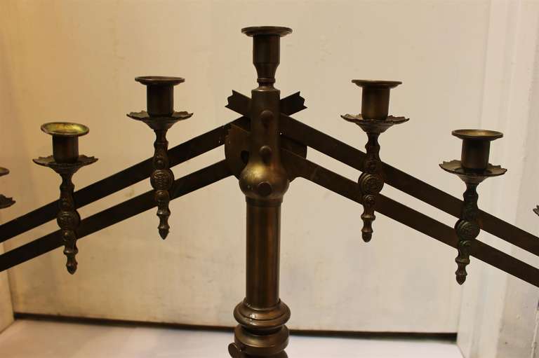 Pair of Ecclesiastical Benediction Candelabra 2