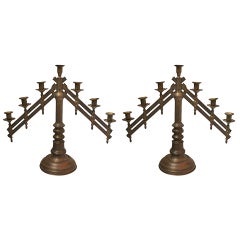 Pair of Ecclesiastical Benediction Candelabra
