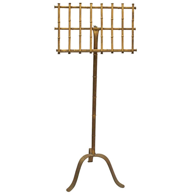 Gold Metal Music Stand at 1stdibs