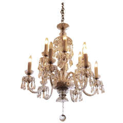 Crystal Chandelier from Czechoslovakia with 12 Arms and Lights