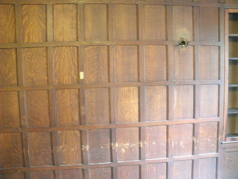 Antique Quartersawn Oak Tudor Style Paneled Room from East 65th St. in Manhattan 1