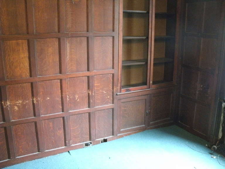 Antique Quartersawn Oak Tudor Style Paneled Room from East 65th St. in Manhattan 3