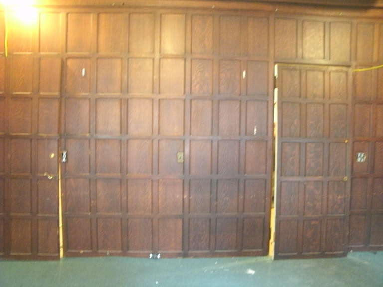 Antique Quartersawn Oak Tudor Style Paneled Room from East 65th St. in Manhattan 5