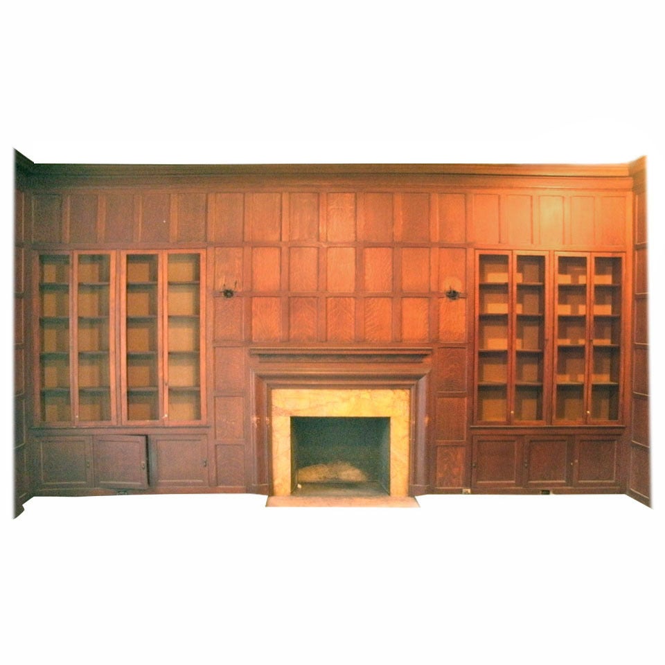 Antique Quartersawn Oak Tudor Style Paneled Room from East 65th St. in Manhattan
