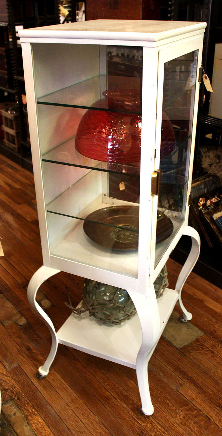 American White Medical Cabinet with Three Glass Shelves